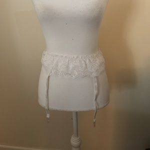 Vintage Christian Dior Intimates White Lace Garter